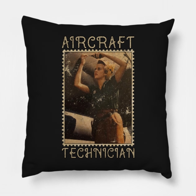 Aircraft Mechanic Technician Pillow by norules