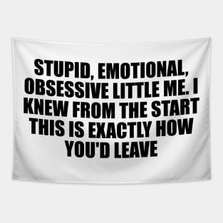 Stupid, emotional, obsessive little me. I knew from the start this is exactly how you'd leave Tapestry