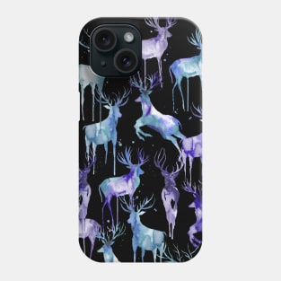 Watercolor Deers Blue Phone Case