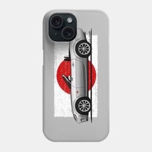 The coolest car ever with japanese flag background Phone Case