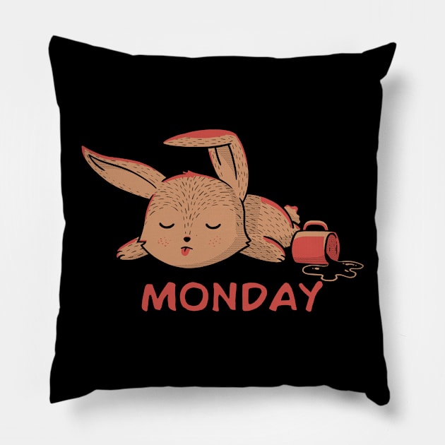 Monday Rabbit Pillow by Tobe_Fonseca