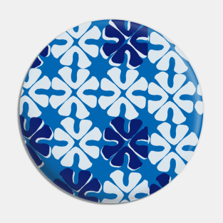 blue and white pattern flowers Pin