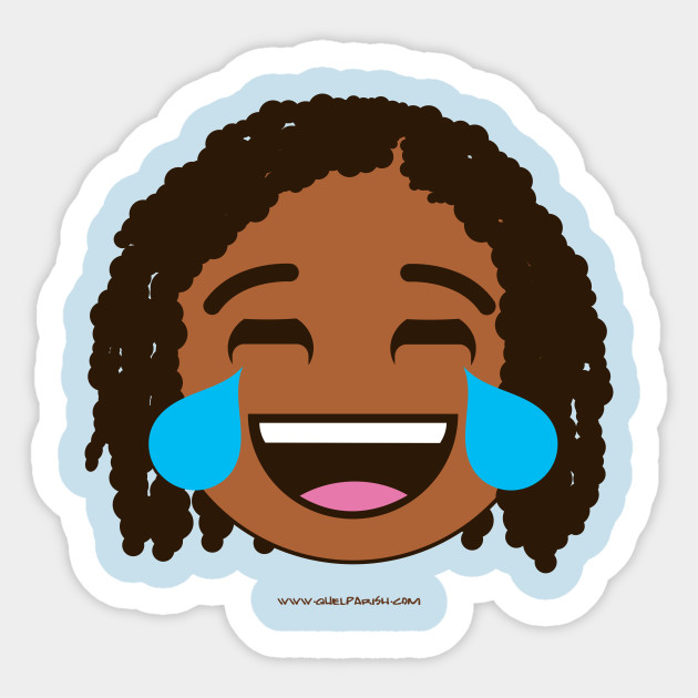 Noiremoji Laughing and Crying - Black Emoji - Sticker | TeePublic UK