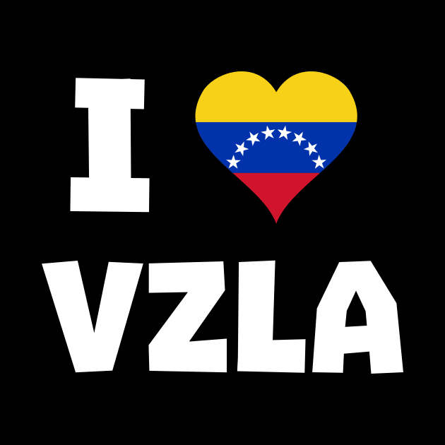 I Love VZLA - Camiseta Bandera Corazon Venezuela by Brobocop