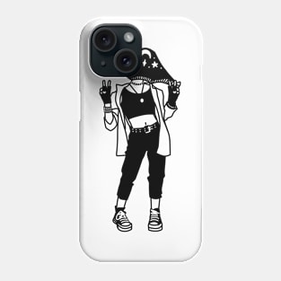 grunge gothic emo egirl black mushroom moon sparkles retro vintage converse star lofi fashion Phone Case