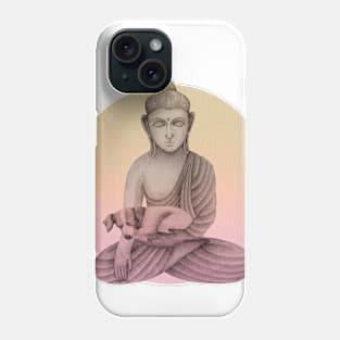 Buddha with dog 5 Phone Case