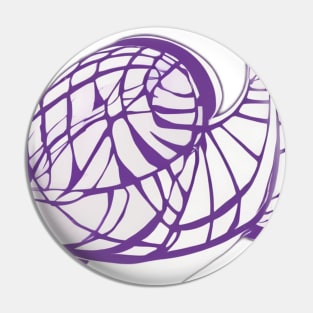 Abstract Purple Nautilus Shell Design No. 761 Pin