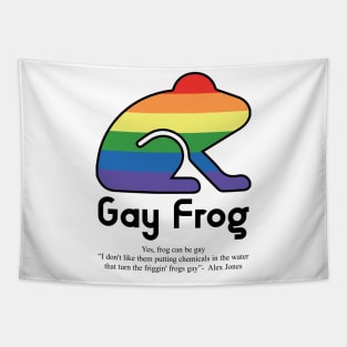 Gay Frog G10b - Can animals be gay series - meme gift t-shirt Tapestry