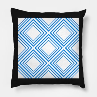 Diamonds are a girls best friend – brilliant cobalt blue and white Pillow