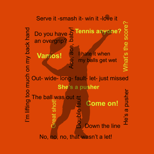 Cool Tennis Terms Design by CreativeLimes