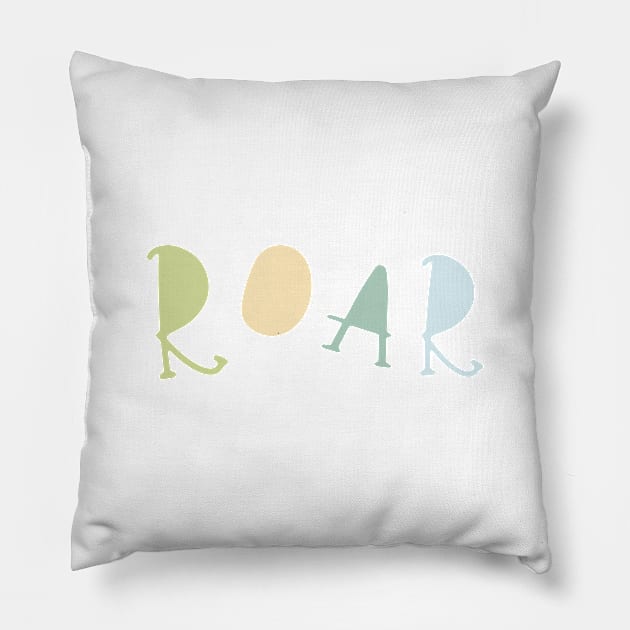 Roar 1 Pillow by littlemoondance