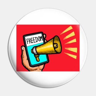 Freedom of Speech Internet Pin