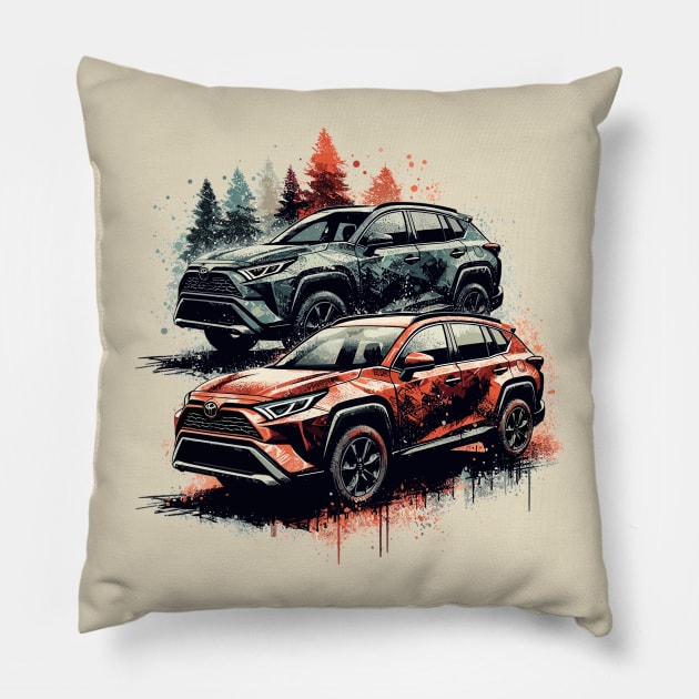 Toyota RAV4 Pillow by Vehicles-Art