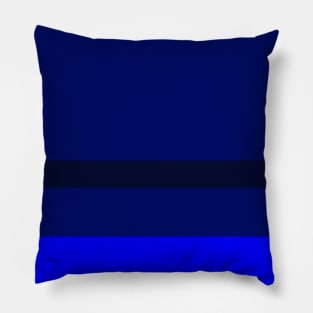 A superior integration of Sky Blue, Primary Blue, Darkblue and Dark Navy stripes. Pillow