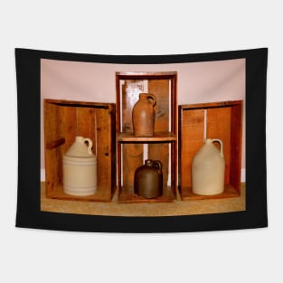 Vintage Jugs and Boxes Tapestry