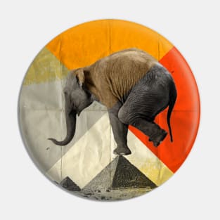 Elephant balanced on a pyramid Pin