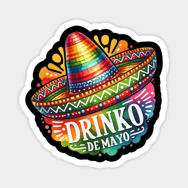 Womens Cinco De Mayo Funny Drinko De Mayo Fiesta Mexican Men Magnet by Fresherth Studio