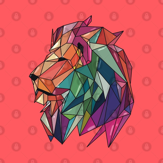 Lion Polygonal by EzekRenne