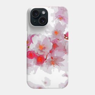 Grey Cubistic Cherry Flower Phone Case