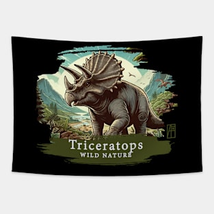 Triceratops - WILD NATURE - DINOSAURS -1 Tapestry