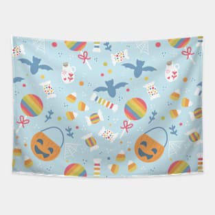 Pastel Halloween Pattern Tapestry