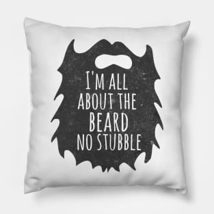 Funny beard quote, gift for beard lover Pillow