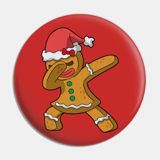 Christmas Dabbing Mrs Gingerbread Girl Women Pin