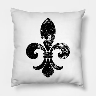 Painted Fleur de lis ( Mardi Gras ) Pillow