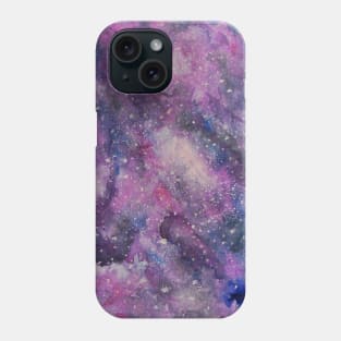 Watercolor Galaxy | Watercolor Space | Purple + Pink Galaxy Phone Case