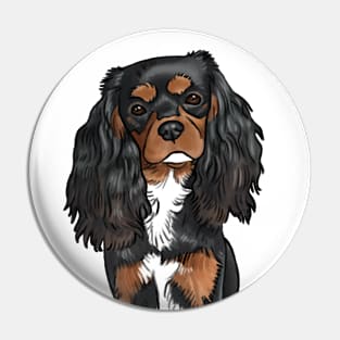 Cavalier King Charles Spaniel - Black and Tan Pin