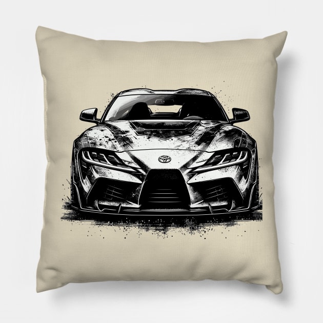Toyota Supra Pillow by Vehicles-Art