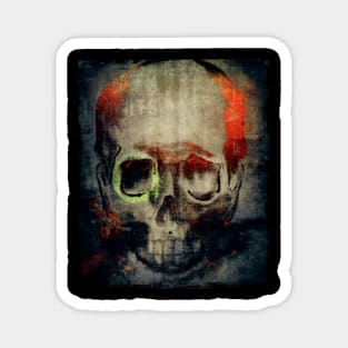 Painted Skull Art Magnet