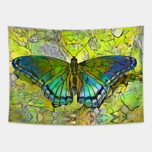 If Butterfly Flew Green Tapestry