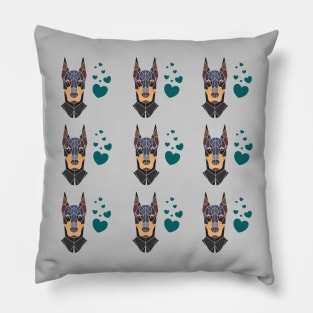 Doberman pinscher dog pattern Pillow