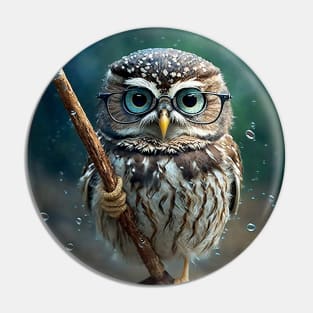 Owl With Glasses Pin