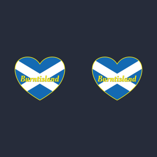 Burntisland Scotland UK Scotland Flag Heart T-Shirt