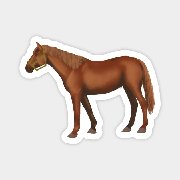 Chestnut horse Magnet by Shyflyer