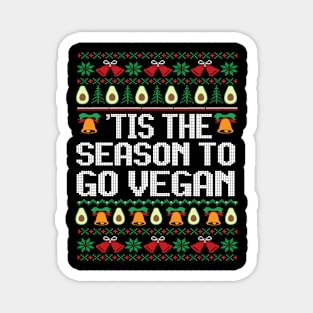 Tis the Season to Go Vegan, Vegan Christmas Gifts, 2023 Magnet