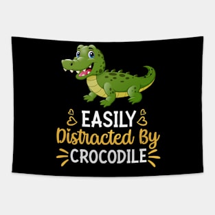 Easily Distracted By Crocodile Tapestry