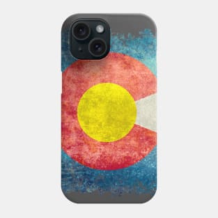 Colorado State flag in distressed grunge Phone Case