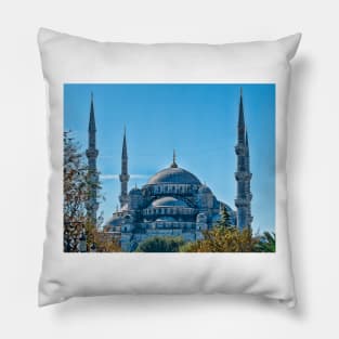 The Blue Mosque, Istanbul, Turkey Pillow