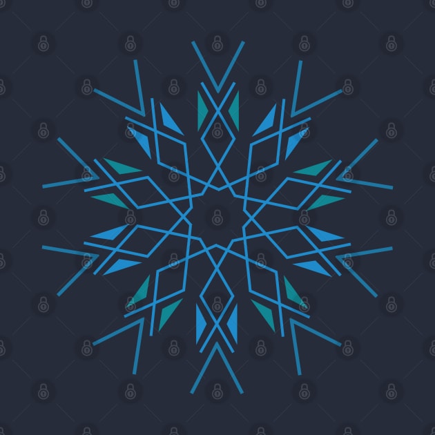 Geometric Snowflake 1 by Shelby Ly Designs