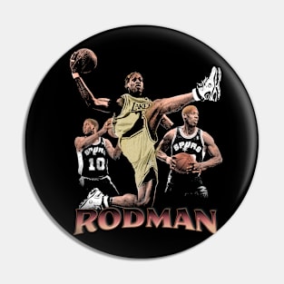 Dennis Rodman Haftone Style Pin