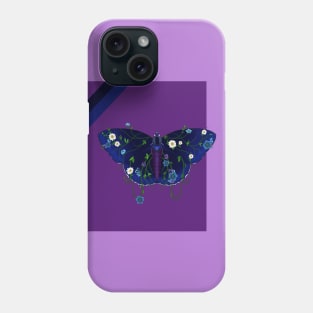 Dark Blue Butterfly Phone Case