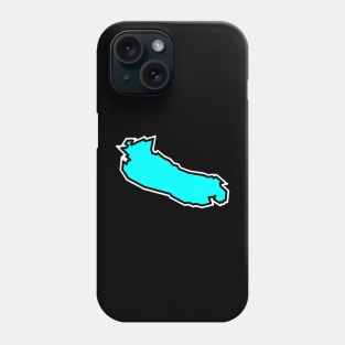 Gabriola Island in a Cool Turquoise Blue Colour - Simple Silhouette - Gabriola Island Phone Case