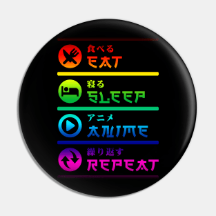 EAT SLEEP ANIME REPEAT Pin