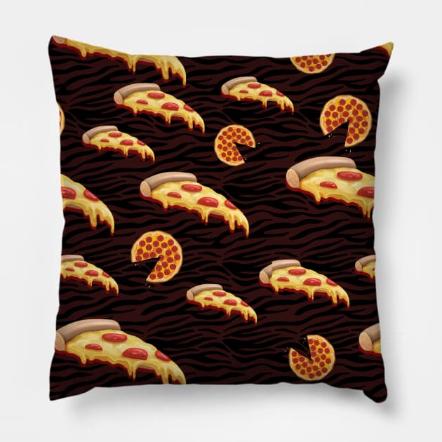 Pizza Party Home Slice Pattern Pillow by Mudge