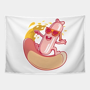 Hot Dog Surf Tapestry