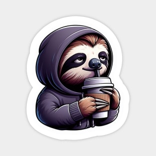 Slow Sloth getting caffinated Magnet