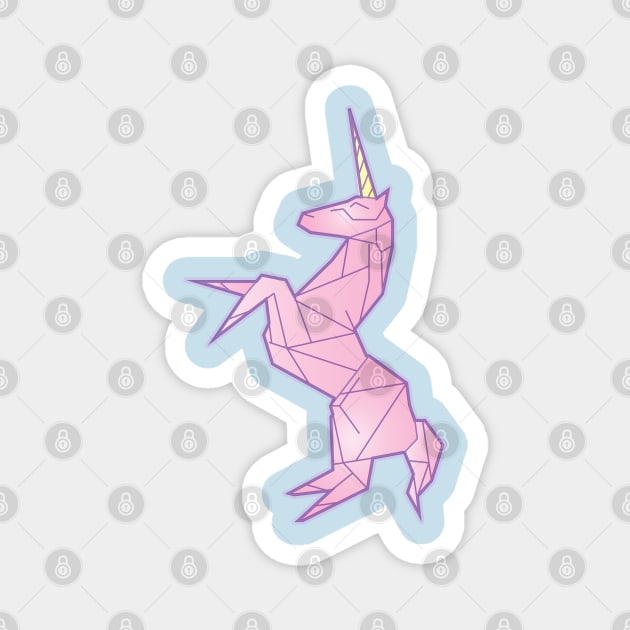 Origami Unicorn paper design Magnet by Juliet & Gin